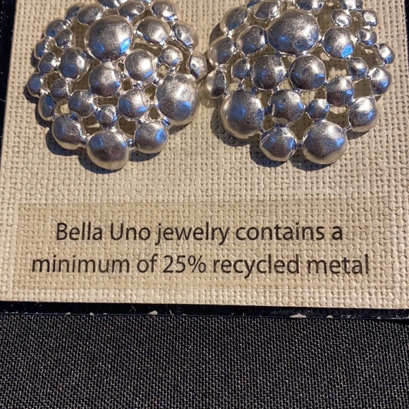 Recycled Metal Contemporary Earrings - Picture 3 of 4